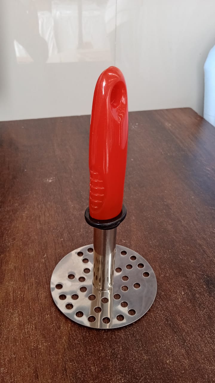 High Grade Stainless Steel Potato Masher Paubhaji / Pav Bhaji Masher with Plastic handle (1 Pc) High Grade Stainless Steel Potato Masher Paubhaji / Pav Bhaji Masher with Plastic handle (1 Pc)